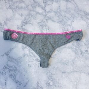 NWT Vintage PINK Victoria’s Secret extreme low Rider Y2K gray thong panties M